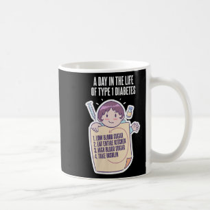 Frauen Typ 1 Monat Funny Diabe Kaffeetasse