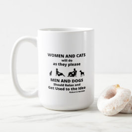 Frauen und Katzen Tasse des Sonnenkaffees