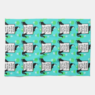 Frauen und Katzen tun, was sie tun möchten Küchentuch