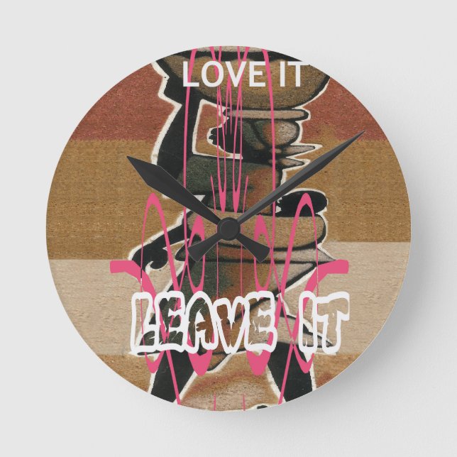 Frauen und Kinder Runde Wanduhr (Vorderseite)