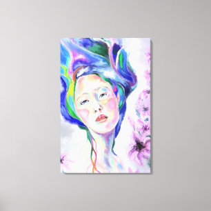 Frauen und Lilies Canvas Print - Malerei Leinwanddruck