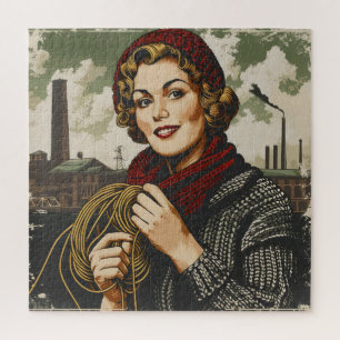 Frauen und Linie Vintag Puzzle