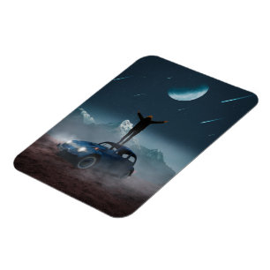 Frauen und Mond Magnet