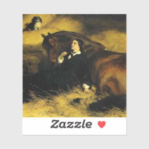 Frauen und Pferd Aufkleber