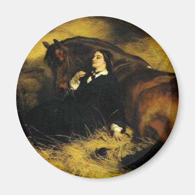 Frauen und Pferd Magnet (Vorne)