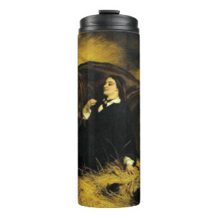 Frauen und Pferd Thermosbecher