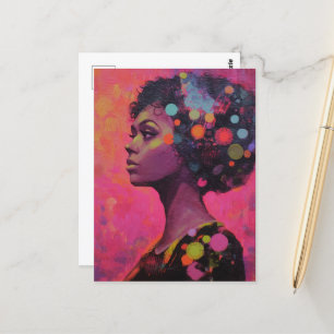 Frauen und Polka Dots Postkarte