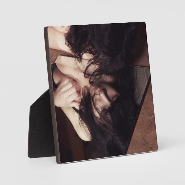 Frauen und Spiegel Fotoplatte (Vorderseite)