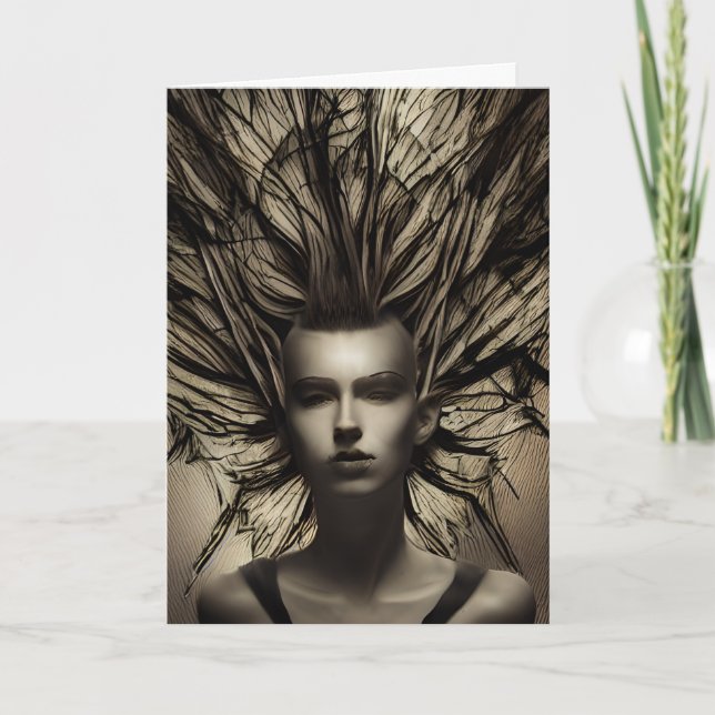 Frauen unter Wasser Dystopische Abstrakte künstler Karte (Vorderseite)