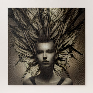 Frauen unter Wasser Dystopische Abstrakte künstler Puzzle