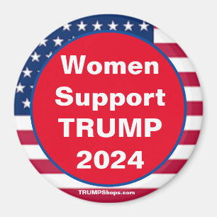 Frauen unterstützen TRUMP 2024 Red Magnet