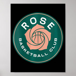 Frauen unvergleichlicher Rosen-Basketballclub 3x3 Poster