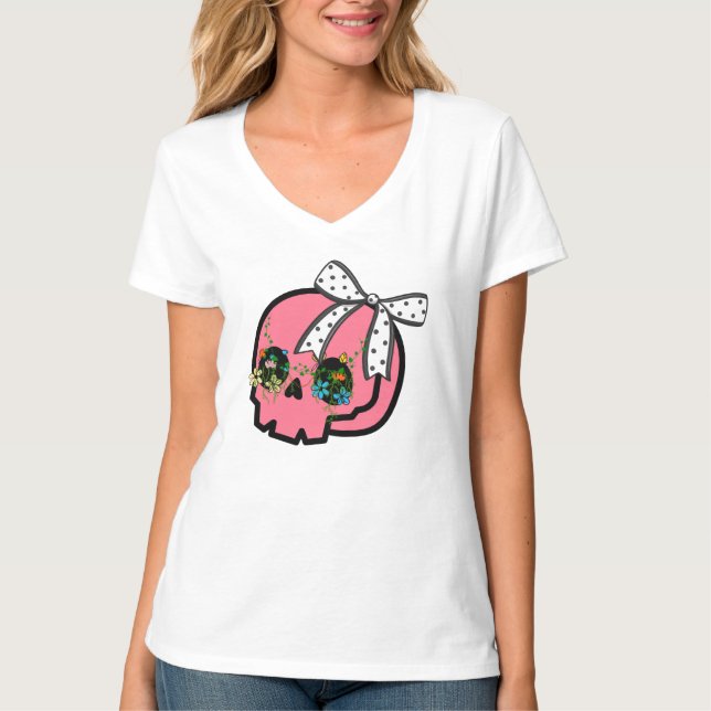 Frauen V-Ausschnitt T-Shirt (Vorderseite)