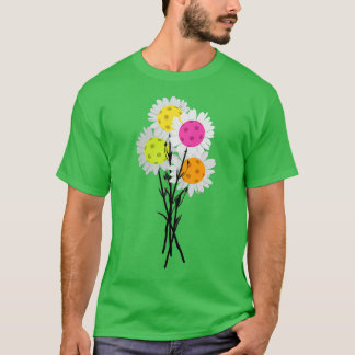 Frauen Valentines Mütter Tag Pickleball Blume Bo T-Shirt