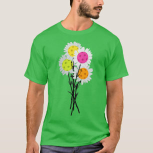 Frauen Valentines Mütter Tag Pickleball Blume Bo T-Shirt