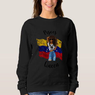 Frauen venezolanische Fische Königin Afro Afrikani Sweatshirt