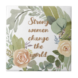 Frauen verändern die Welt im achten März Fliese