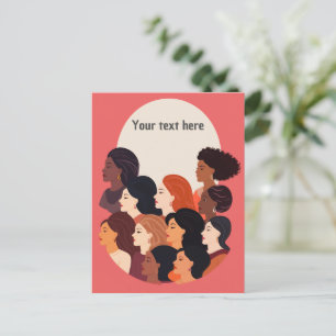 Frauen vereint starke Gemeinschaft Postkarte