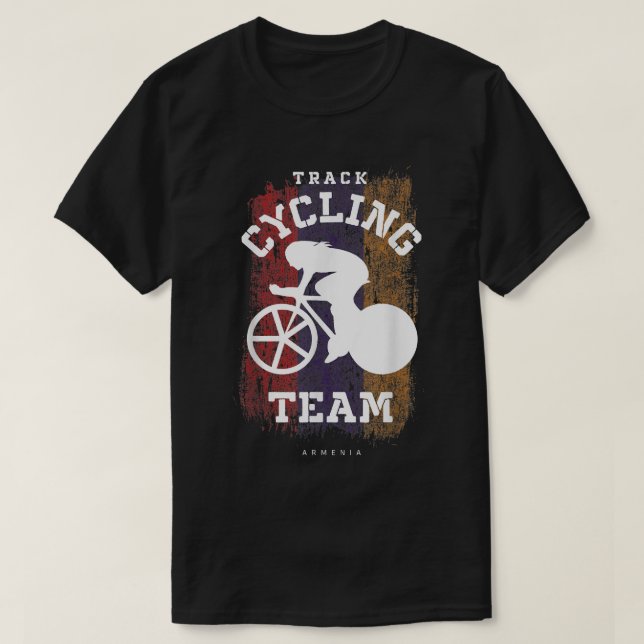 Frauen verfolgen Armenien Straßenrad-Fahrrad-Speed T-Shirt (Design vorne)