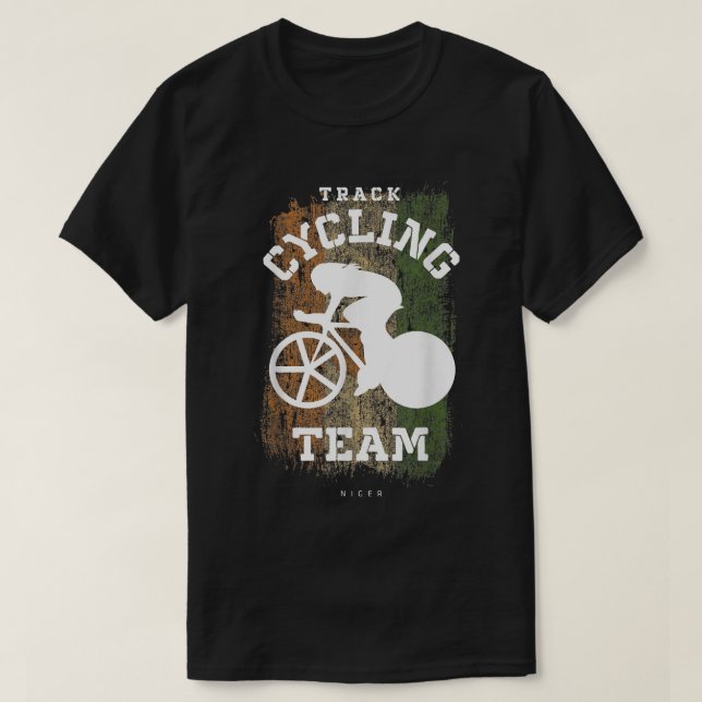 Frauen verfolgen Niger Road-Bike-Speed-Cyclist T-Shirt (Design vorne)