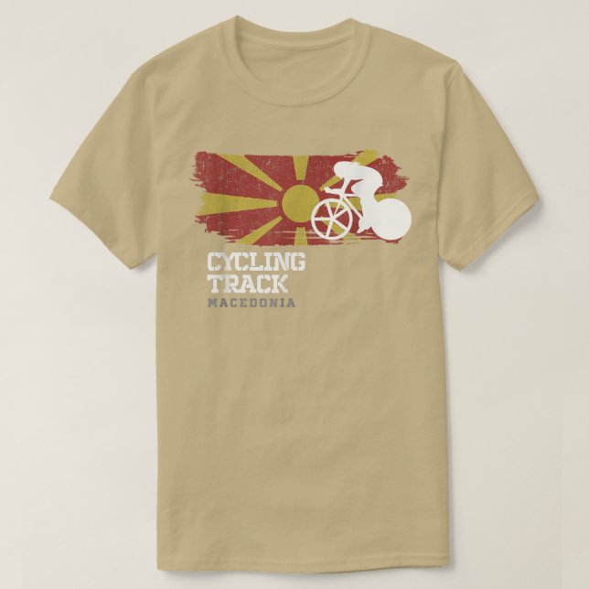 Frauen verfolgen Radfahrrad Mazedonien Road Speed  T-Shirt (Design vorne)