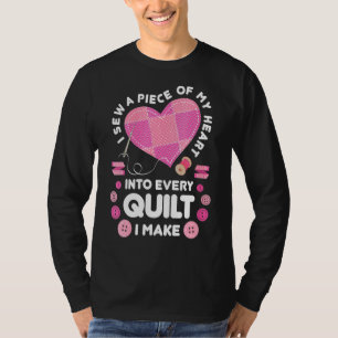 Frauen verlassen Herznähmaschine Nähen Nähmaschine T-Shirt