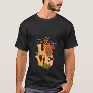 Frauen verlieben sich in Gnom Herbst Stimmung Happ T-Shirt