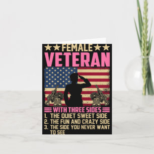 Frauen Veteran Soldatin Stolz Weiblicher Veteran Karte