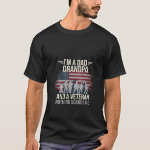 Frauen Veteran Vater Grandpa Amerikanische Flagge T-Shirt