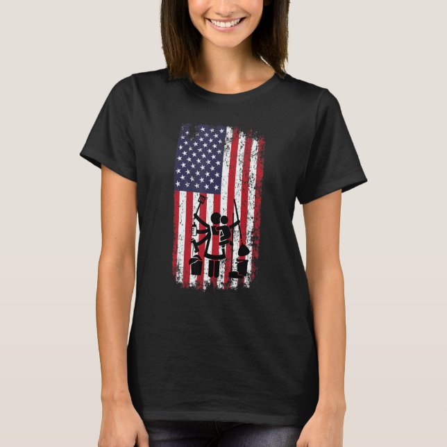 Frauen Veteranen Hausfrau Matching for Patriotic V T-Shirt (Vorderseite)