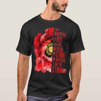 Frauen, Veteranen Roter Mohn, ich bin der Sturm, I T-Shirt