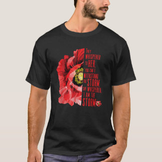 Frauen Veteranen Roter Mohn Ich bin der Sturm Insp T-Shirt