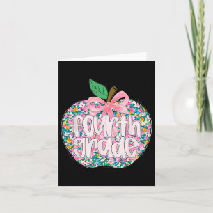 Frauen Viertklässlerteam Apple floral back Karte