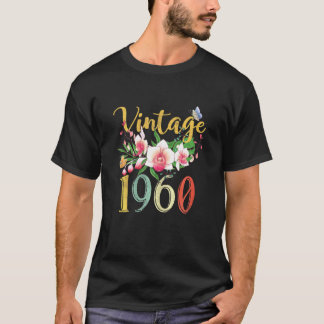Frauen Vintag 1960 Orchid 61. Geburtstag Phantasti T-Shirt