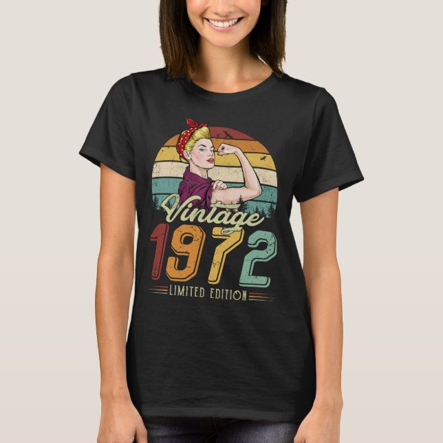 FRAUEN VINTAG 1972 BEGRENZTE AUSGABE T-Shirt (Vorderseite)