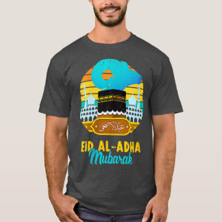 Frauen Vintag Eid Al Adha Mubarak Kareem Funny Ha T-Shirt
