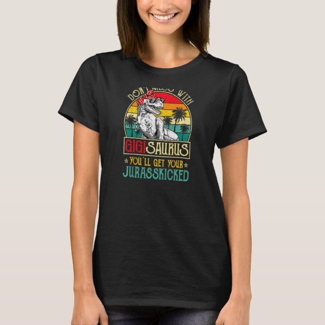 Frauen Vintag Gigisaurus Retro Dinosaurier Mutter' T-Shirt (Vorderseite)