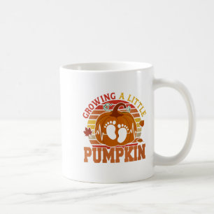 Frauen Vintag Growing Little Erntedank Pumpkin Kaffeetasse