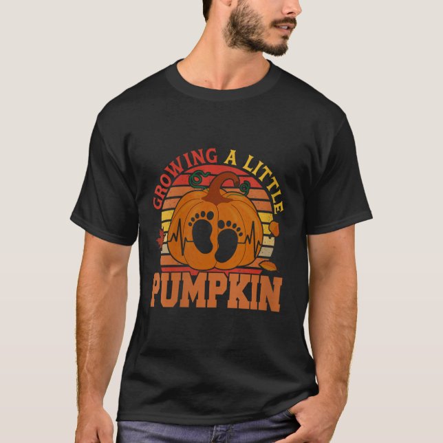 Frauen Vintag Growing Little Erntedank Pumpkin T-Shirt (Vorderseite)