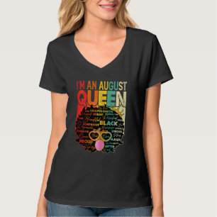 Frauen Vintag Melanin Afro August Queen Black Sein T-Shirt