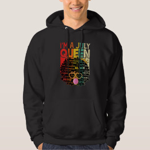 Frauen Vintag Melanin Afro Juli Queen Black Histon Hoodie