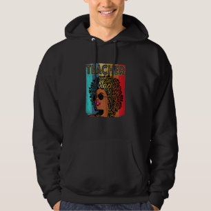 Frauen Vintag Melanin Afro Teacher Queen Black Hi Hoodie