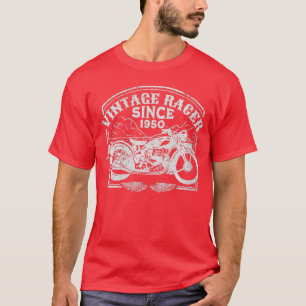 Frauen Vintag Racer Seit 1950 Retro Motorrad T-Shirt