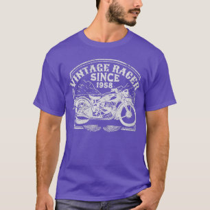 Frauen Vintag Racer Seit 1958 Retro Motorrad T-Shirt