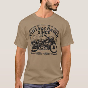Frauen Vintag Racer Seit 1970 Retro Motorrad T-Shirt