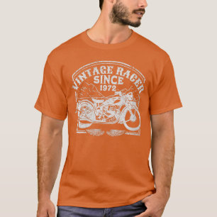 Frauen Vintag Racer Seit 1972 Retro Motorrad T-Shirt