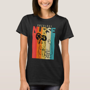 Frauen Vintag Rosie The Riveter Oncology Nururse T-Shirt