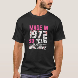 Frauen Vintage Geburtstagsgeschenke 1972 50 Jahre T-Shirt