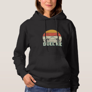 Frauen Vintage Retro Duel Me sehen Schwerter Sport Hoodie