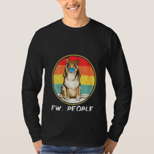 Frauen Vintagen Ew People Collie Hunde tragen Gesi T-Shirt